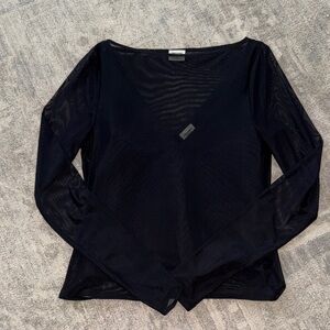 Abercrombie & Fitch Black Sheer Blouse